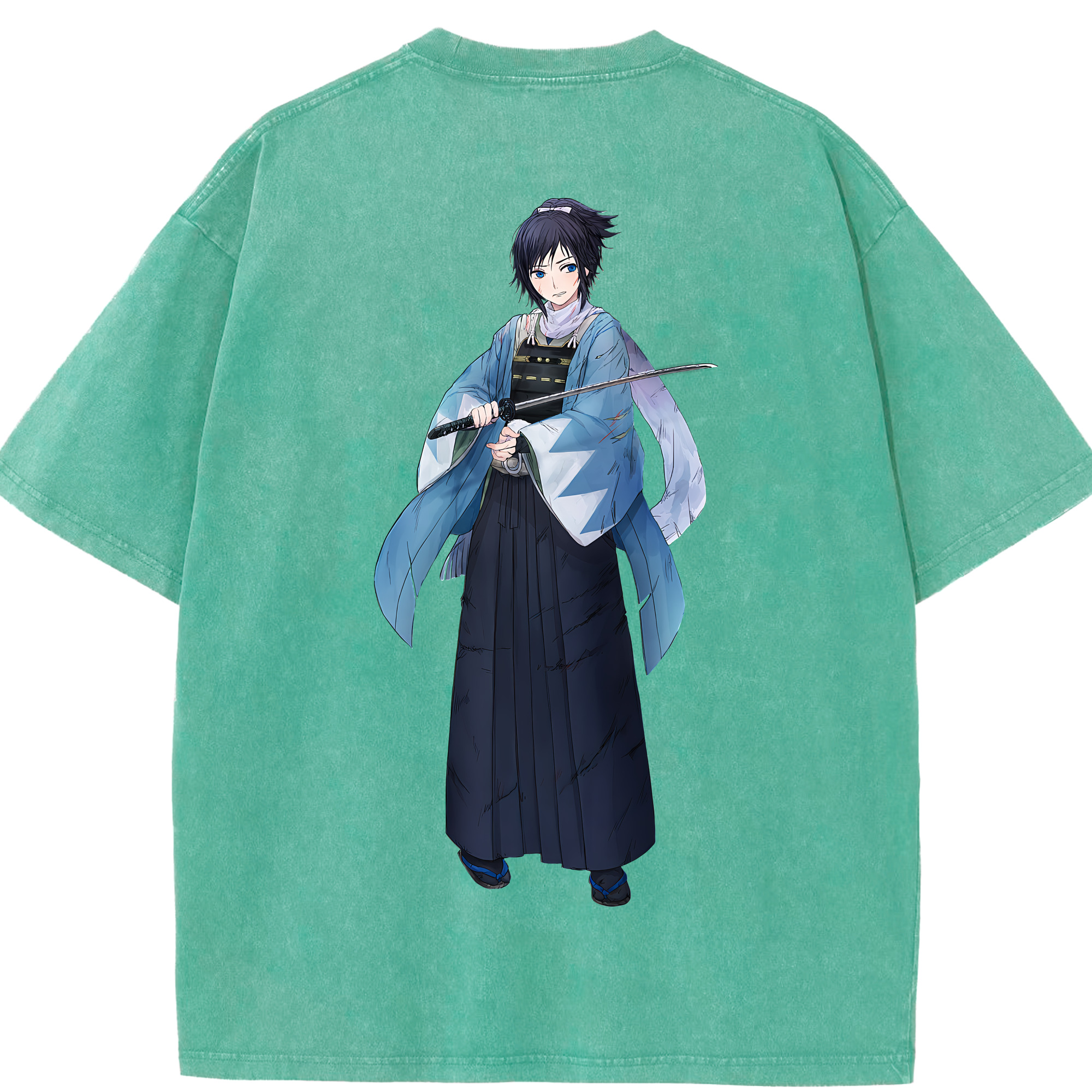 （画像用） 刀剣乱舞 Touken Ranbu 綿100% ヴィンテージ風 半袖Tシャツ（背面プリント）